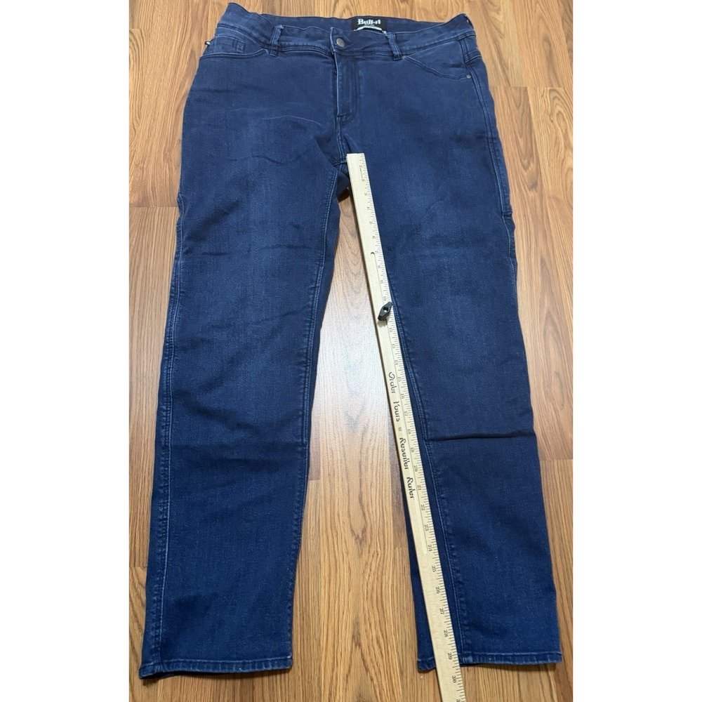 Bull-it Motorcycle Riding Jeans Mens 38R Straight AAA Rated Dark Blue Denim - Picture 4 of 12
